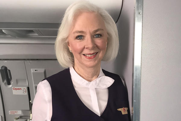 Delta flight attendant Kay Carpenter.