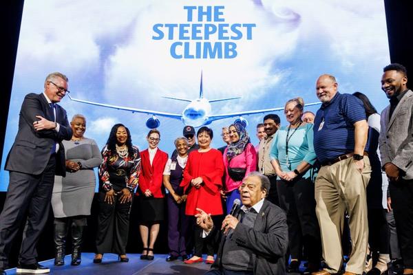 Delta's documentary "The Steepest Climb" debuted on Feb. 14 to Delta employees and is coming to Delta Studios this June.