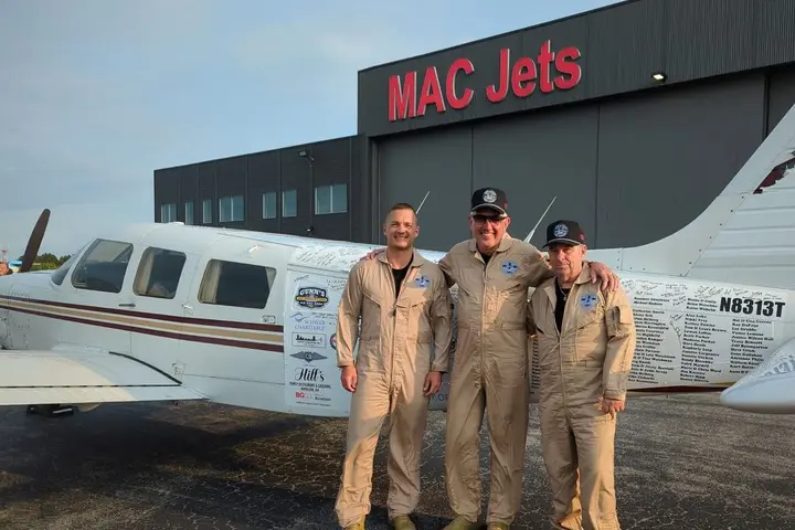 Delta pilots Barry Behnfeldt and Aaron Wilson, along with Thomas Tweedy, who owns a certified FAA 145 repair station and was in the Navy with Barry, attempted a Guinness World Record for flying through 48 states in 48 hours.