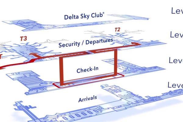 Blueprints of Delta's plan to modernize, upgrade and connect Terminals 2, 3 and the Tom Bradley International Terminal (Terminal B) at LAX.