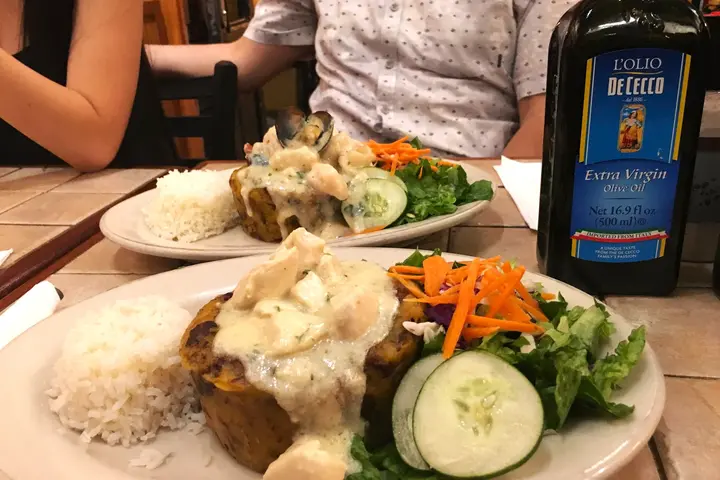 A plate of mofongo served at a restaurant in San Juan, Puerto Rico