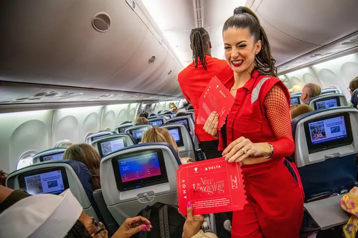 Virgin Voyages, the multi award-winning travel brand that was voted No. 1 in Condé Nast Traveler’s 2023 Readers’ Choice Awards, delighted customers on a recent Delta flight when Sir Richard Branson surprised them with a cruise vacation aboard his newest ship, Resilient Lady. 