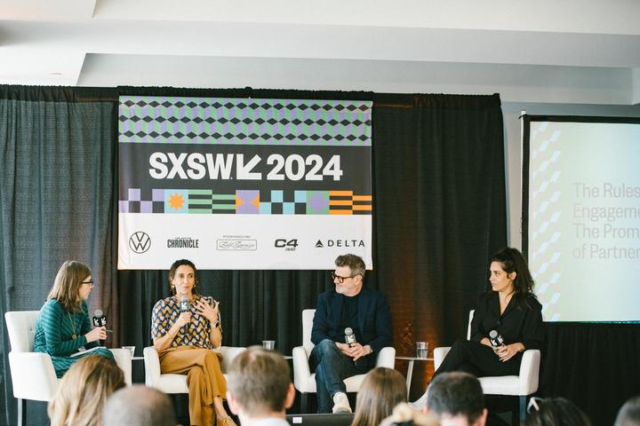 Julieta McCurry, VP - In-Flight Entertainment and Connectivity Strategy, speaks with executives from Delta Sync partners Paramount+ and Atlas Obscura about how partnerships with key brands elevate the overall customer experience at the The Rules of Engagement: The Promise of Partnership panel on March 10 at SXSW 2024.