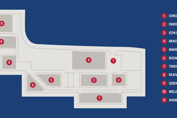 A map of the new Delta One Lounge at JFK