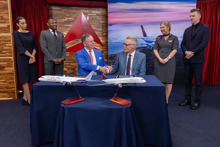 CEO Ed Bastian at the signing of Delta's agreement with Riyadh Air on July 9, 2024.