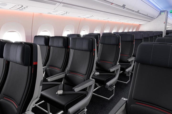 Customers traveling in Delta Comfort+ or Main Cabin will enjoy seats made from engineered leather with updated colors and signature stitching and accent stripes. Customers traveling in Delta Comfort+ or Main Cabin on a widebody aircraft will be able to enjoy new memory foam cushions to enhance comfort. 