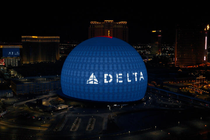 Delta’s CES presence extends to Sphere’s exterior – the Exosphere