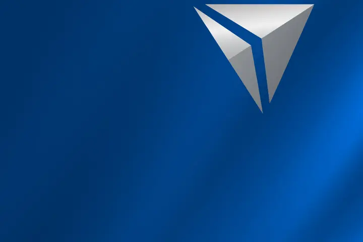 Delta widget on deep blue background