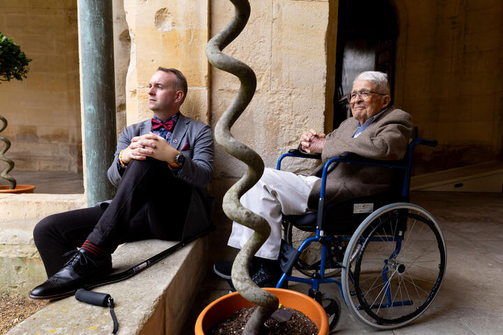 Craig and Tom attend a dinner in Normandy.