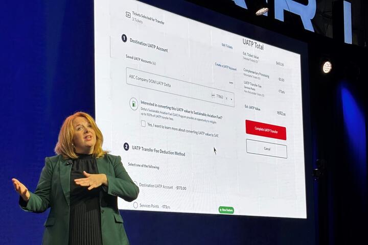 woman giving a presentation