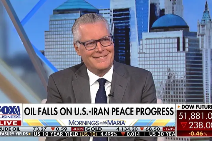 Screenshot of Ed Bastian on Fox Business newscast