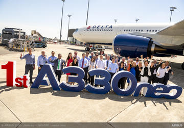 Delta A330 Delivery flight team