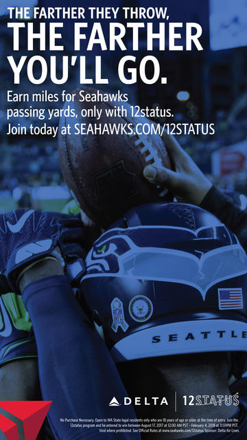 Delta and the Seattle Seahawks renew 12status fan program