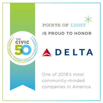 Delta named one of the Civic 50