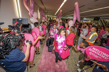Survivors and fighters board Breast Cancer One