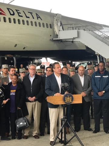 Delta flies Gov. Cuomo, state police to Puerto Rico for humanitarian visit