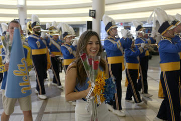 UCLA Marching Band in Terminal