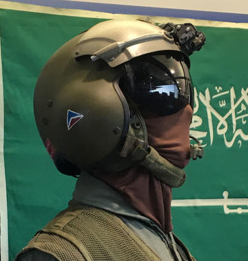 Persian Gulf helmet in Delta Flight Museum