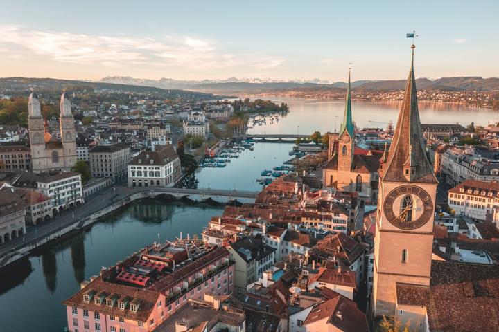 Scenic view of Zurich, Switzerland