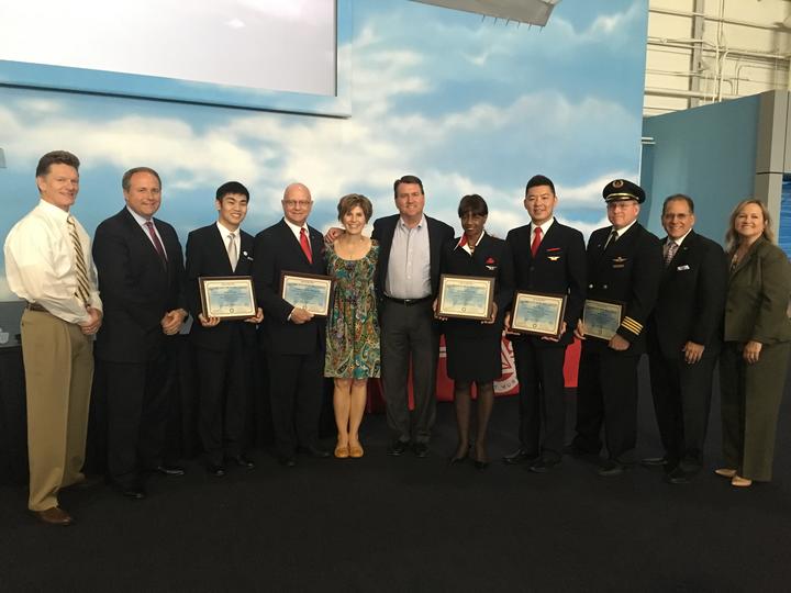 Save the Day Detroit Shanghai flight attendants pilot ramp agent 1