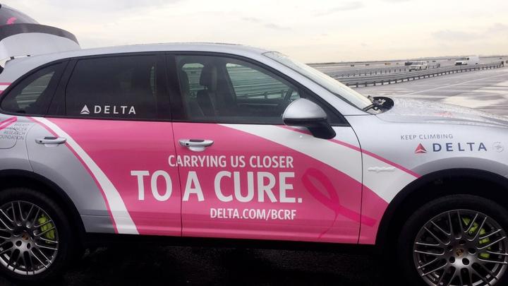 Pink Porsches help promote Delta’s Breast Cancer Awareness campaign
