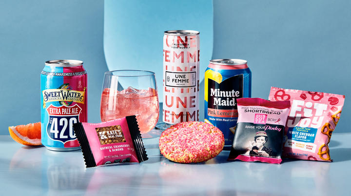 Pink-themed Delta products are being offered during the month of October to support the Breast Cancer Research Foundation
