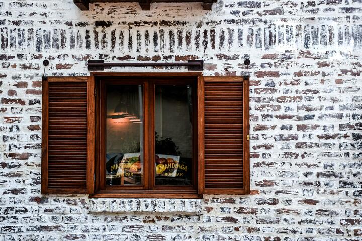 A restaurant front in the Usaquén neighborhood in Bogota, Colombia