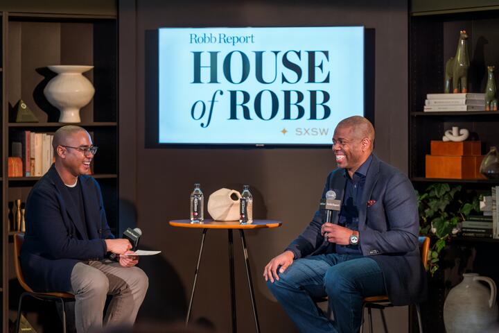 Dwight James, SVP, Customer Engagement & Loyalty, CEO, Delta Vacations, speaks with Justin Fenner, Robb Report's senior editor, during the "Premium Experience, Elevated Membership" panel at House of Robb on March 10 during SXSW 2024. Dwight provided an overview about how Delta is elevating what it means to be a SkyMiles® member while delivering relevant value to customers.