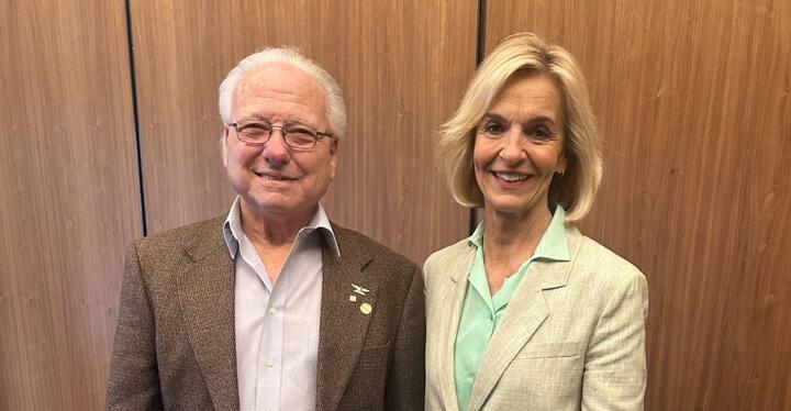 Jimmy and Allison posing together