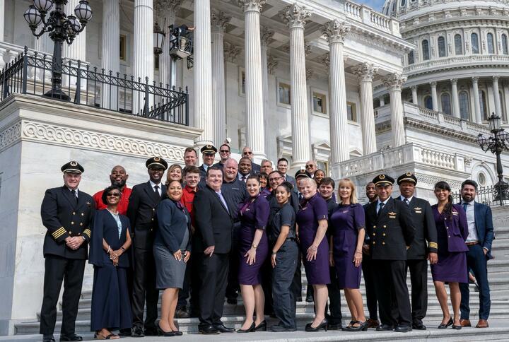 Nearly three dozen Delta frontline employees made a trip to Capitol Hill in Washington, D.C., on June 13 to advocate for the modernization of the federal perimeter rule at Washington’s Ronald Reagan National Airport (DCA) – an outdated rule that is stifling competition for consumers who fly to and from the national capital region.