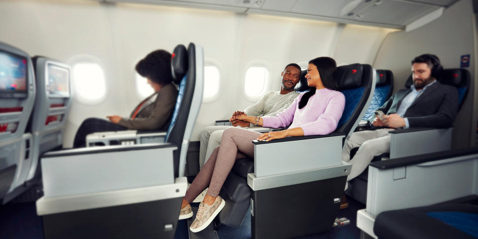 Customers flying in Delta Premium Select, available on all trans-Pacific and most trans-Atlantic and long-haul South American flights, will soon be treated to a refreshed and improved cabin experience, complementing the already popular, spacious seat design.