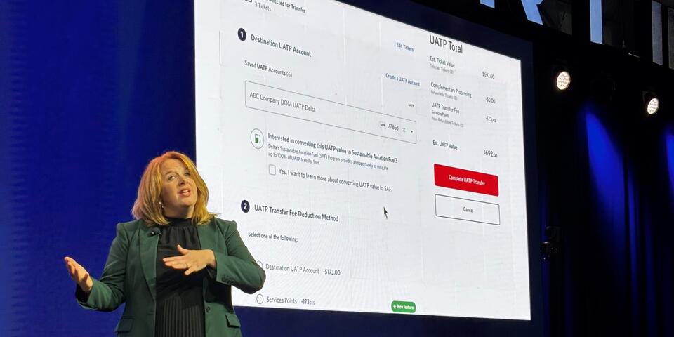 woman giving a presentation