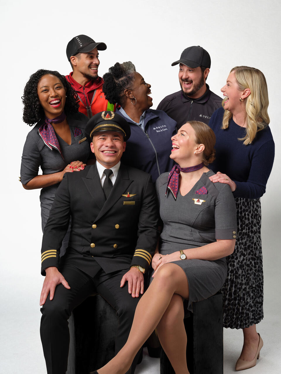 Delta people from a variety of roles in the company.