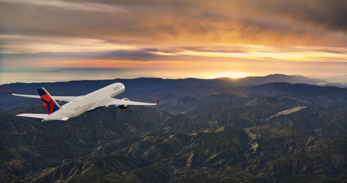 Aircraft over mountains