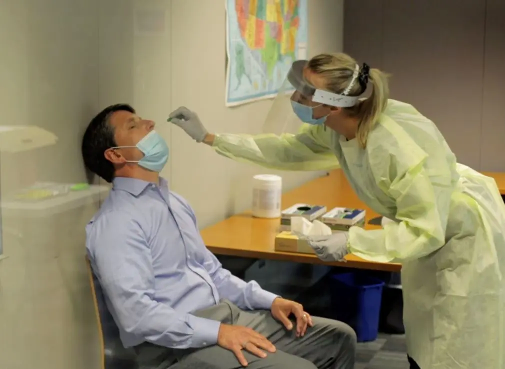 Bill Lentsch getting tested