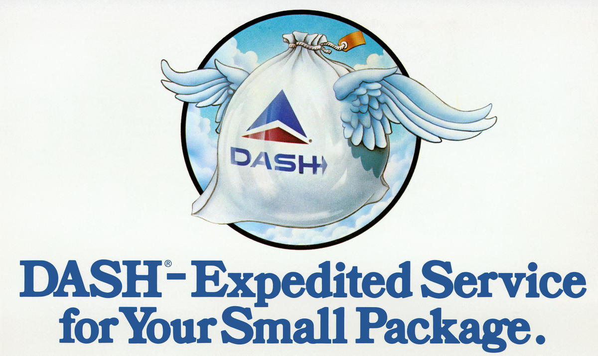 1979 Delta Air Lines Special Handling advertisement with winged bag