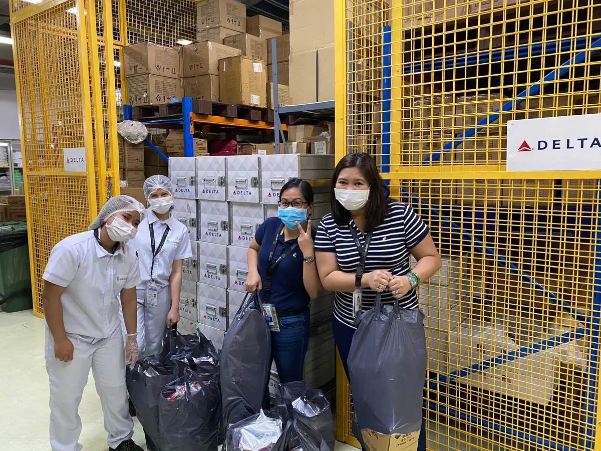 Delta donates food to communities around the world