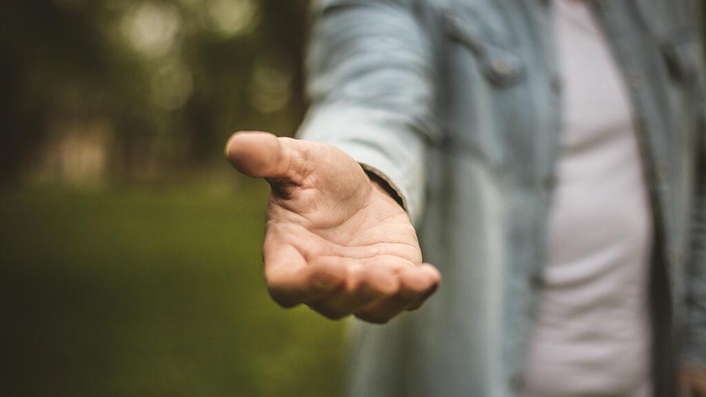 Outstretched hand 