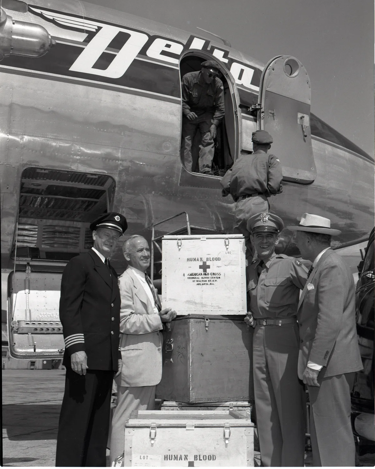 Red Cross blood shipments
