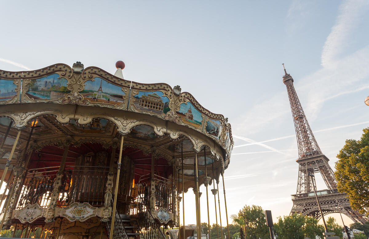 The Eiffel Tower in Paris.