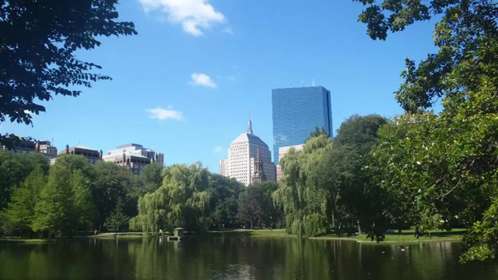 The Boston cityscape.