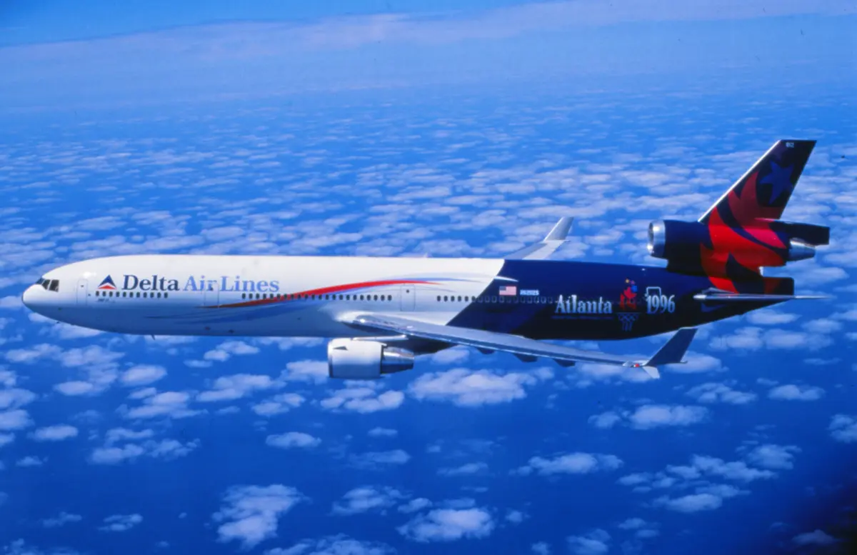 The Wings & Dreams livery as seen on a Delta MD-11. (Courtesy Delta Museum)