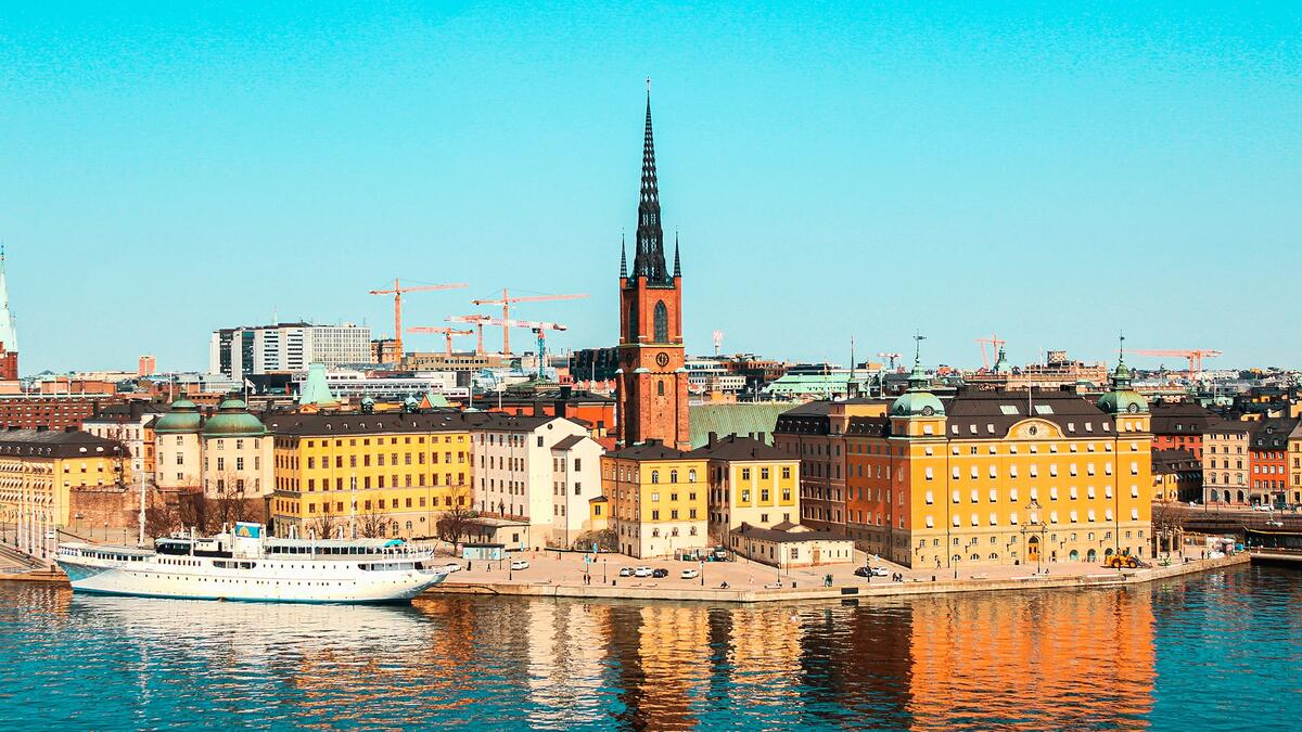 Aerial view of Stockholm.