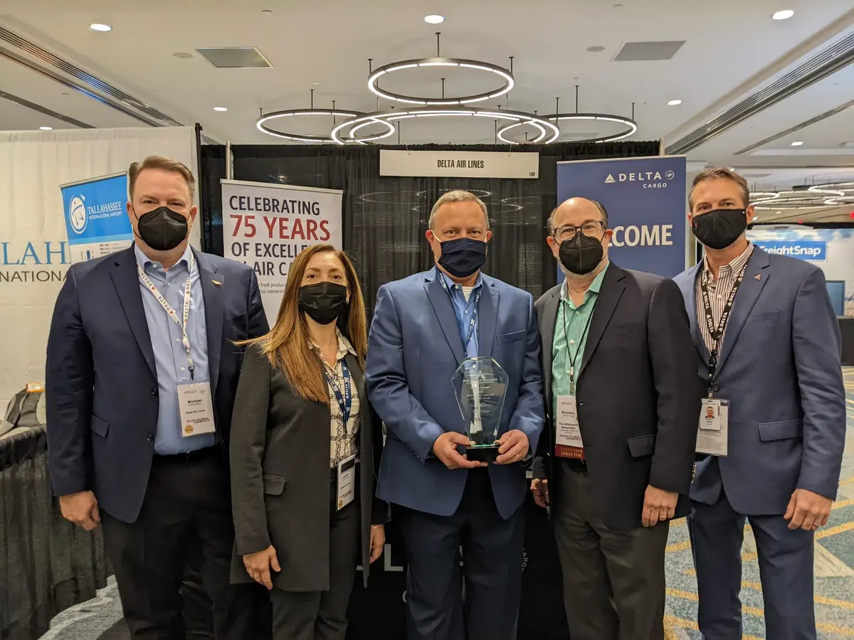 Delta Cargo being honored as the Domestic Airline of the Year by the Airforwarders Association at the Air Cargo Conference in New Orleans on Tuesday, Jan. 18