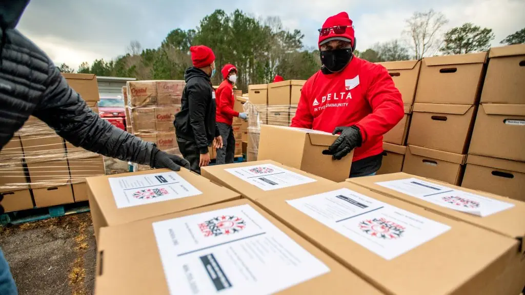 Delta volunteers at the Hosea Helps charity event.