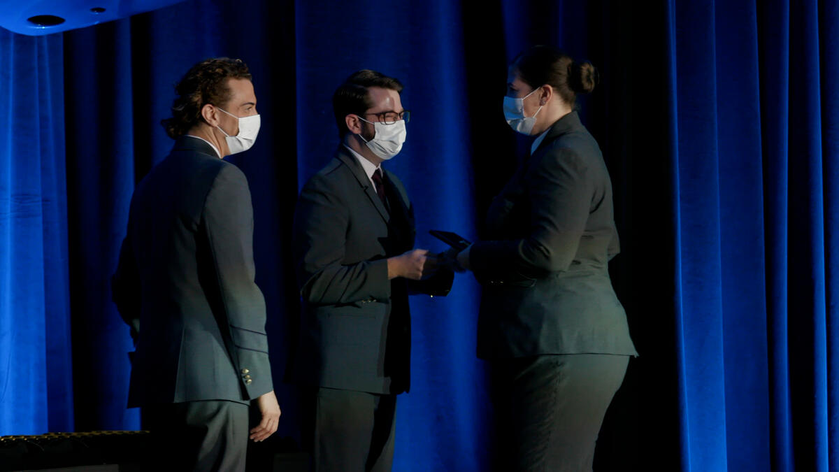 One of Delta's newest flight attendants receives her wings.