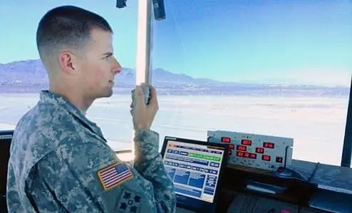 Colton Gray as an air traffic controller