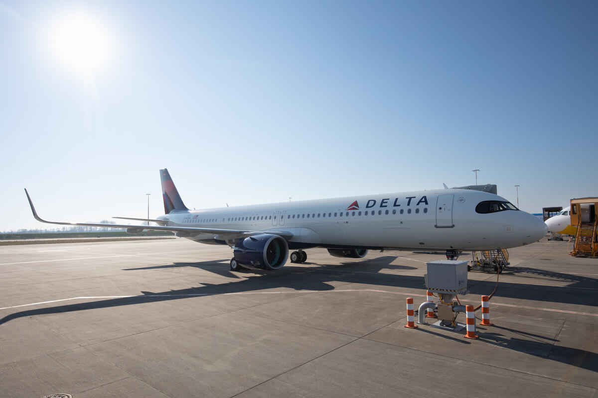 Delta takes delivery of first A321neo in Hamburg, Germany