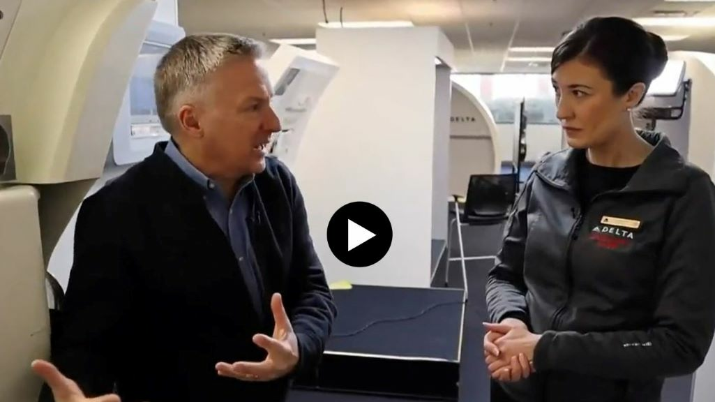 Flight Attendant Training, still image from "Today" Show clip