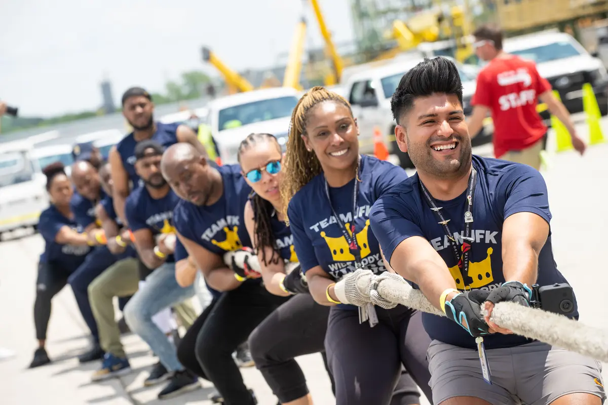 Delta employees participate in the 2022 Jet Drag event.